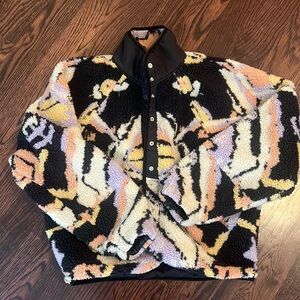Free People Hit The Slopes Printed Fleece Jacket